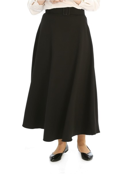 Ass-Kemerli Kloş Etek-Siyah modelleri