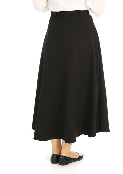 Ass-Kemerli Kloş Etek-Siyah fırsatları