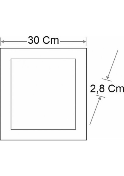 Ct 5274 30 W Damla S.ü Kare LED Panel Armatür 3000K - Günışığı modelleri