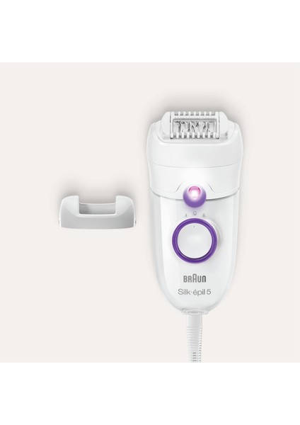 Silk-épil 5 5505 Kablolu Kuru Kullanım Epilatör, Smartlight, Daraltıcı Başlık
