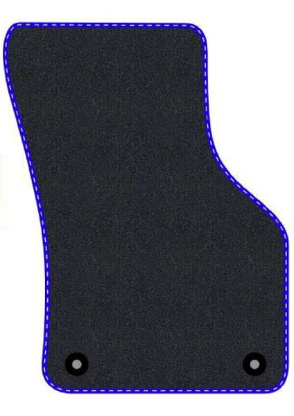Renault Megane 3 2008-2016 Hatchback Siyah Halı Mavi Kenar Çapraz Çizgi Topuk Paspas modelleri