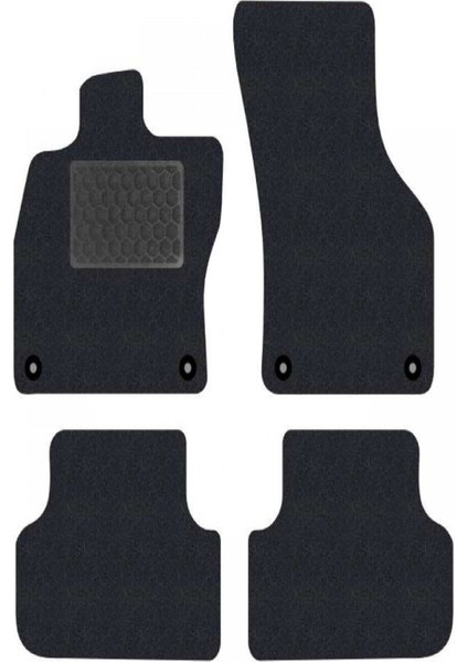 Honda Civic Vtec 01-05 Siyah Halı Beyaz Kenar Petek Topuk Halı Paspas
