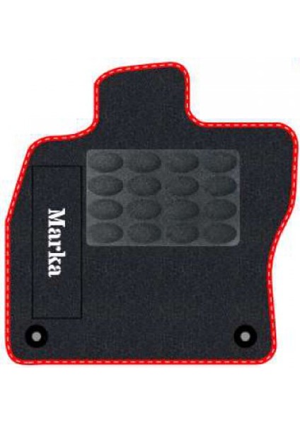 Honda Civic Euro Hatchback 2003-2005 -5 Kapı Makyaj Siyah Halı Kırmızı Kenar Elipsler Topuk Paspas fiyatları