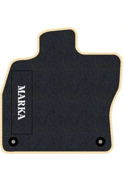 Renault Twingo 1993-2012 Uyumlu Siyah Halı Bej Kenar Paspas
