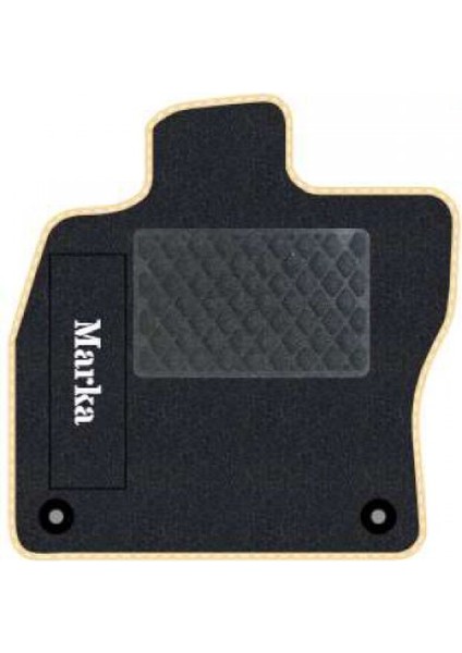 Honda Civic Euro Hatchback 2001- 2003 - 5 Kapı Siyah Halı Bej Kenar Baklava Topuk Halı Paspas
