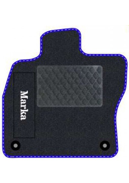 Honda Civic 2001-2006 Sedan Siyah Halı Mavi Kenar Baklava Topuk Halı Paspas fiyatları