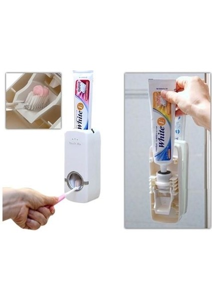 Otomatik Diş Macunu Sıkacağı ve 5 Adet Diş Fırçası Tutacağı Diş Fırçalığı fiyatları