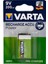 Varta 9 Volt Şarjlı Pil 200 Mah 9 Volt Kare Yassı Pil Sensör Pili 1