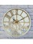 Beyaz Metal Kasalı Mermer Desenli Duvar Saati ( Çap 50 cm -Çap 80 cm ) 1