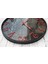 Siyah Metal Kasalı Mermer Desenli Duvar Saati 50 x 80 cm 4