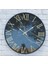 Siyah Metal Kasalı Mermer Desenli Duvar Saati 50 x 80 cm 3
