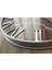 Gri Metal Kasalı Mermer Desenli Ayna Rakamlı Duvar Saati 50 x 80 cm 4