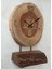 Doğal Masif Ahşap Ağaç Gold Altın Duvar Masa Saati 25 x 40 cm 3