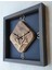 Doğal Masif Eskitme Ahşap Çerçeveli Ceviz Ağacı Kare Duvar Masa Saati 30 x 30 cm 3