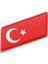 Türkiye Bayrağı Damla Etiket Alüminyum Kenarlı Sticker 1
