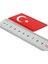 Türkiye Bayrağı Damla Etiket Alüminyum Kenarlı Sticker 4