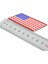 Amerika Bayrağı Damla Etiket Alüminyum Kenarlı Sticker 4