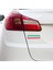 Italya Bayrağı Damla Etiket Alüminyum Kenarlı Uzun Sticker 2