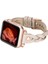 Apple Watch Uyumlu Deri Kordon Wanda 38-40MM Ferro Rose Gold Trok Erc3 Bej 2