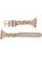 Apple Watch Uyumlu Deri Kordon Wanda 38-40MM Ferro Rose Gold Trok Erc3 Bej 5