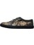 Kadın Vegan Deri Siyah Sneakers - Beautiful Eyes Tasarım 3