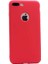 Apple iPhone 7 Plus Kılıf Klasik Mat Renkli Yumuşak Premier Silikon Kırmızı 1