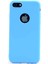 Apple iPhone 8 Plus Kılıf Klasik Mat Renkli Yumuşak Premier Silikon Mavi 1
