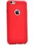 Apple iPhone 6 Plus Kılıf Klasik Mat Renkli Yumuşak Premier Silikon Kırmızı 1