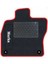 Honda Civic Ek 1996-2001 - Hatchback Siyah Halı Kırmızı Kenar Baklava Topuk Halı Paspas 2