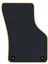 Renault Clio 2 1998-2004 Siyah Halı Bej Kenar Elipsler Topuk Paspas 2