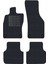 Renault Clio 2 1998-2004 Siyah Halı Beyaz Kenar Elipsler Topuk Paspas 1