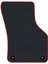 Honda Civic 1996-2001 Sedan Siyah Halı Bordo Kenar Elipsler Topuk Paspas 3