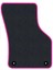 Honda Civic Euro Hatchback 2003-2005 -5 Kapı Makyaj Uyumlu Siyah Halı Pembe Kenar Paspas 3
