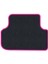 Honda Civic Euro Hatchback 2003-2005 -5 Kapı Makyaj Uyumlu Siyah Halı Pembe Kenar Paspas 4