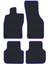 Renault Clio 2 1998-2004 Uyumlu Siyah Halı Mavi Kenar Paspas 1