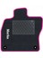Honda Civic Eg 1991-1995 Hatchback Siyah Halı Pembe Kenar Baklava Topuk Halı Paspas 2