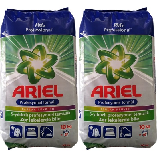 Ariel Parlak Renkler Toz Deterjan 10 kg (22'li) 122 Yıkama Sayısı ile Derinlemesine Temizlik