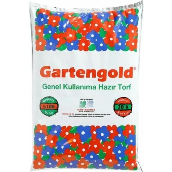 Gartengold Genel Kullanım Torf Organik Üstün Alman Kalitesi 20 Lt