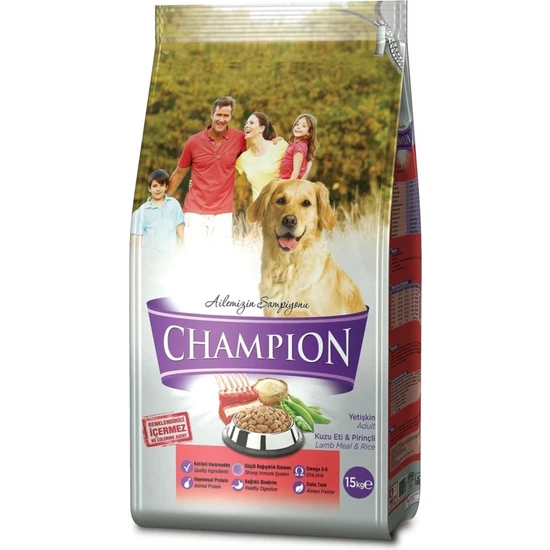 Champion Kuzu Etli&Pirinçli  Yetişkin Köpek Maması 15 Kg