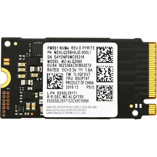 Samsung MZ-ALQ2560 Nvme  256GB 1000MB/S-1000MB/S M.2 SSD