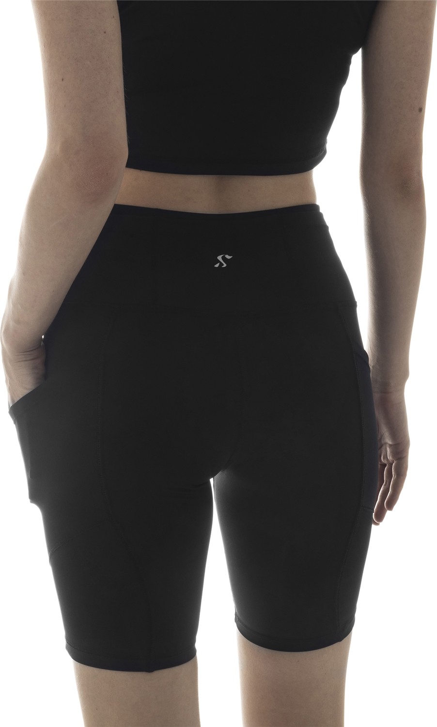 The Step Sports Partly Cepli Yüksek Bel Toparlayıcı, Sıkılaştırıcı Yoga Şort Tayt 6" görsel 3