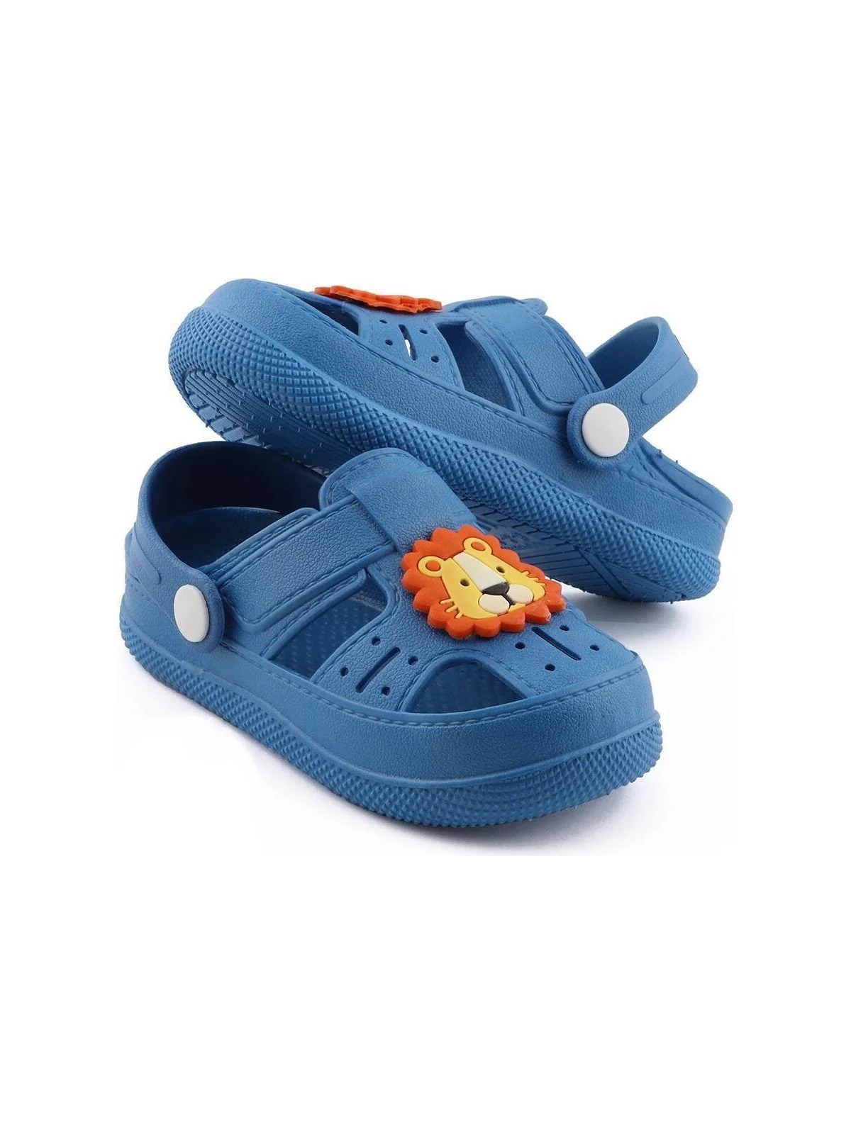 Daye Kaydırmaz Aslan Desenli Çocuk Sandalet Terlik Sarı Silikon Malzeme ile Günlük Kullanım İçin - Görsel 4