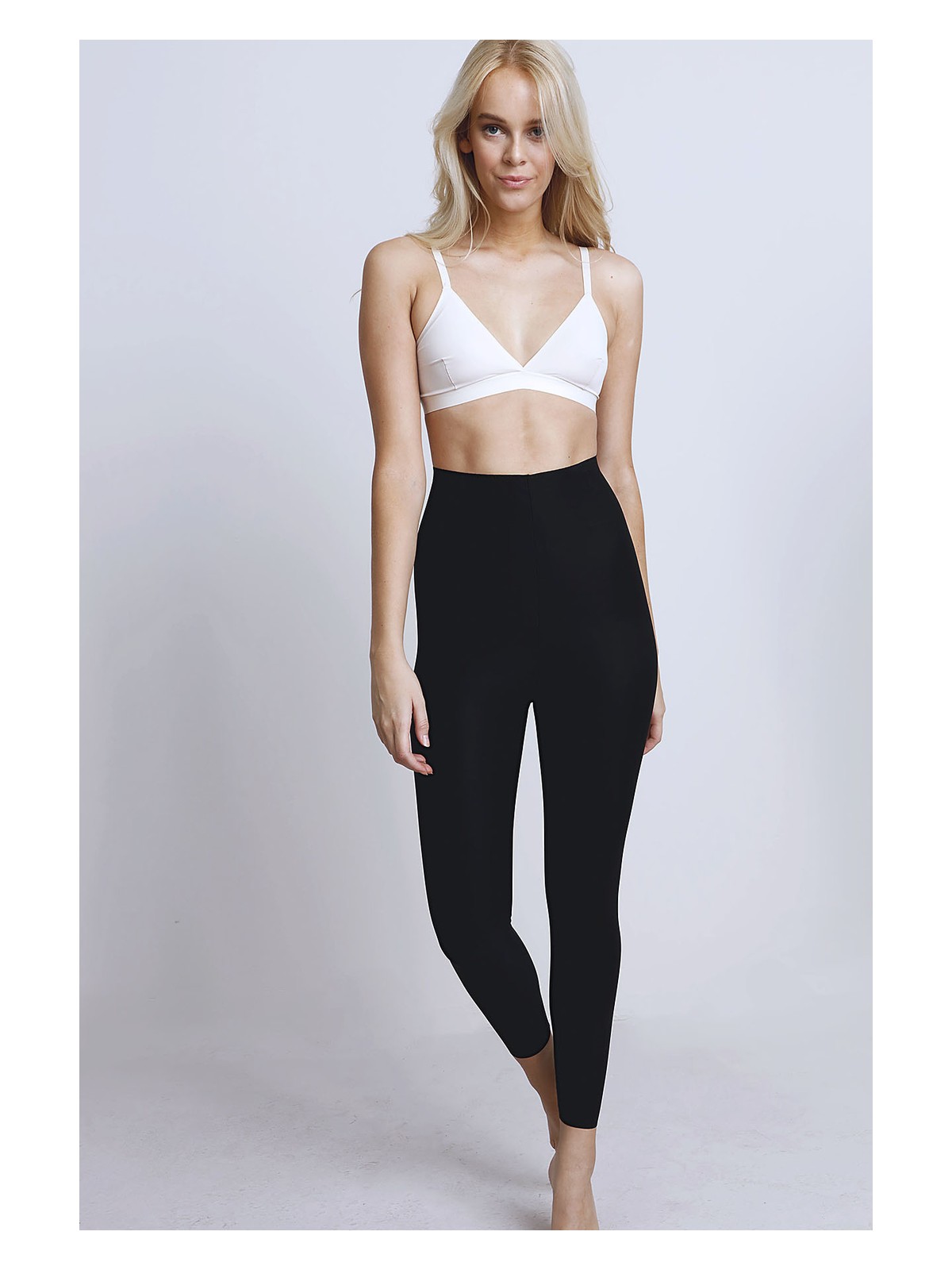 Herita Siyah Lazer Kesim Yüksel Bel Tayt