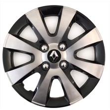 HMNL  Renault R11 15'' Inç Gri - Siyah 4'lü Set Jant Kapağı