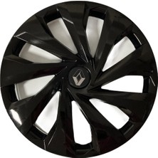 HMNL  Renault Twingo 14'' Inç Piano Black 4'lü Set Jant Kapağı