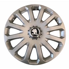 HMNL Skoda Fabia 14'' Inç Gri 4'lü Set Jant Kapağı Çelik Jant Görünümlü