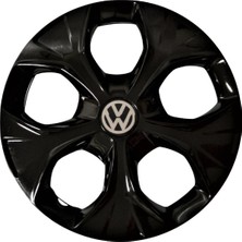 HMNL  Volkswagen Bora 15' 'Inç Piano Black 4'lü Set Jant Kapağı Çelik Jant Görünümlü