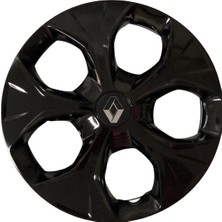 HMNL  Renault Twingo 5 15'' Inç Piano Black 4'lü Set Jant Kapağı