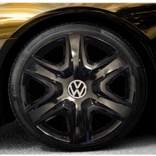 HMNL  Volkswagen Jetta 16'' Inç Piano Black 4'lü Set Jant Kapağı Çelik Jant Görünümlü