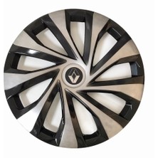 HMNL  Renault R12 14'' Inç Gri - Siyah 4'lü Set Jant Kapağı